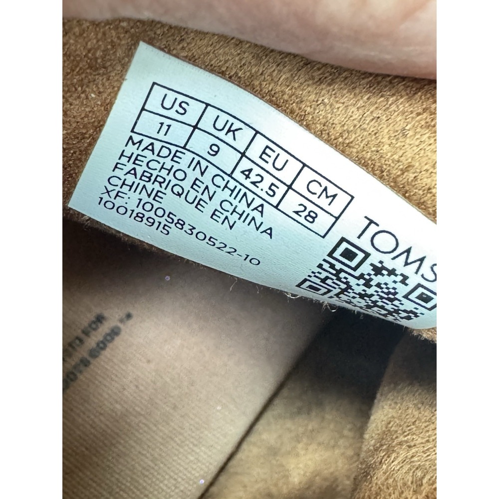 TOMS Kelsey Leopard Print Suede Bootie 11 Slip On Stacked Wedge Heel Boho - Picture 5 of 8